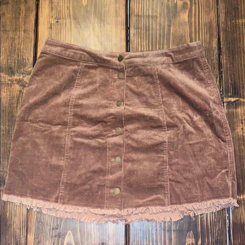 Button front skirt
